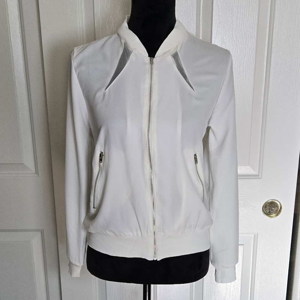 Walter Baker Macy White Bomber Jacket